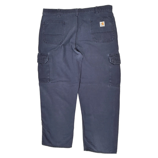 Carhartt Cargo Trousers - 40W 30L Navy Cotton