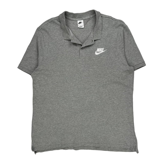 Nike Polo Shirt - XL Grey Cotton