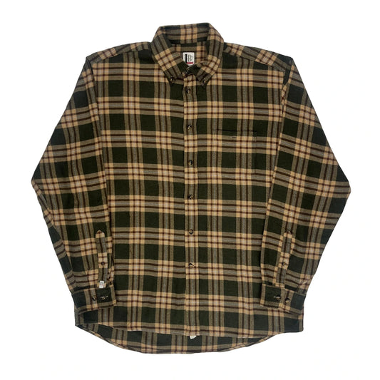 Jb Votum Checked Flannel Shirt - Large Green Cotton