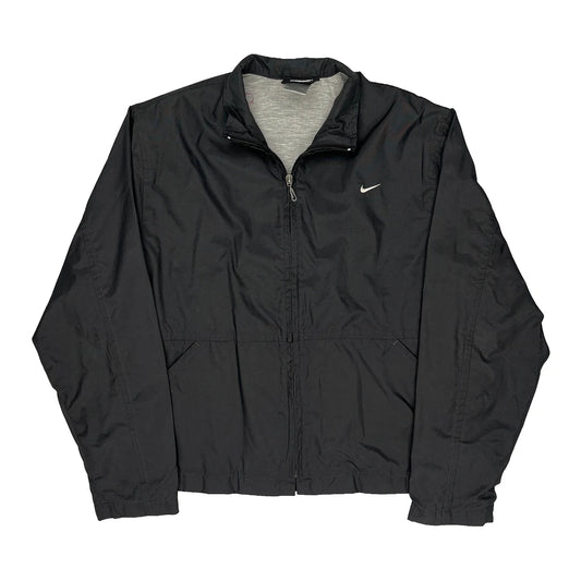 Nike Windbreaker - Large Black Polyester