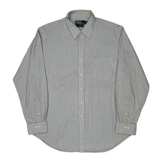 Andrew Classic Fit Polo By Ralph Lauren Striped Shirt - XL White Cotton