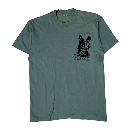 Wuttup Fruit Of The Loom Graphic T-Shirt - Large Green Cotton