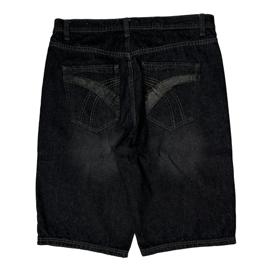 Route 66 Baggy Denim Shorts - 36W 15L Black Denim