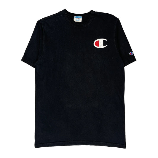 Champion Graphic T-Shirt - Large Black Cotton
