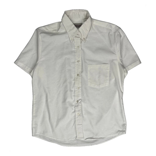 Vintage Red Kap Short Sleeve Shirt - Small White Cotton Blend