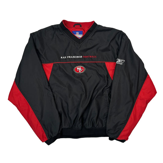 San Francisco Reebok Football Windbreaker - XL Black Polyester
