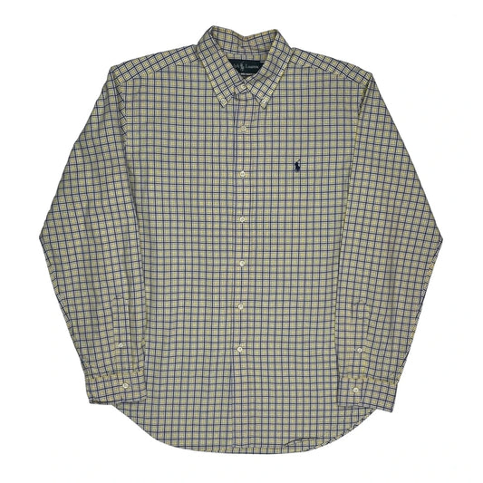 Ralph Lauren Checked Shirt - Large Yellow Cotton