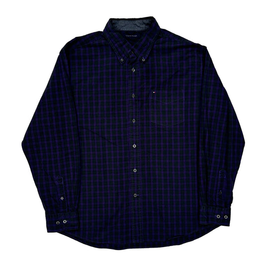 Tommy Hilfiger Checked Shirt - XL Purple Cotton
