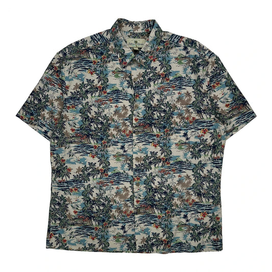 Original Island Wear Island Shores Floral Hawaiian Shirt - Large Multicoloured Cotton