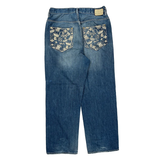 Ecko Unltd Hip Hop Jeans - 34W 29L Blue Cotton