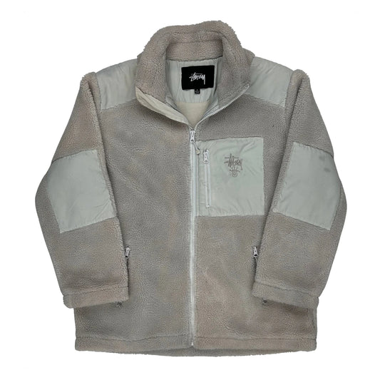 Age 6 Stussy Fleece Jacket - Small Grey Polyester