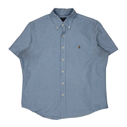Classic Fit Polo By Ralph Lauren Short Sleeve Shirt - XL Blue Cotton