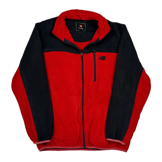 New Balance Fleece Jacket - Large Red Polyester