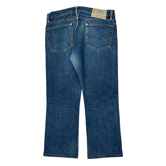 Polo By Ralph Lauren Boot Cut Jeans - 36W 28L Dark Wash Denim