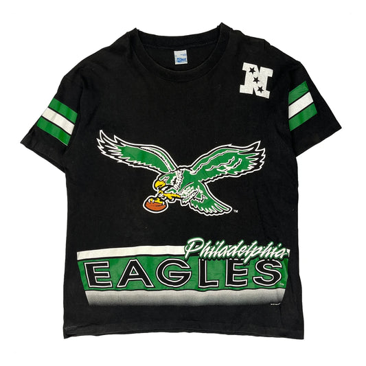 Philadelphia Eagles Salem Single Stitch T-Shirt - XL Black Cotton