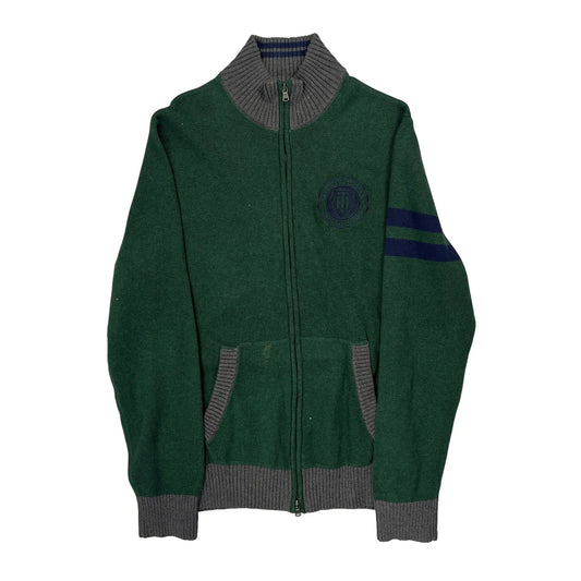 Tommy Hilfiger Zip Up - XL Green Cotton Blend