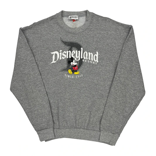 Disneyland Resort Disney Graphic Sweatshirt - Medium Grey Cotton Blend