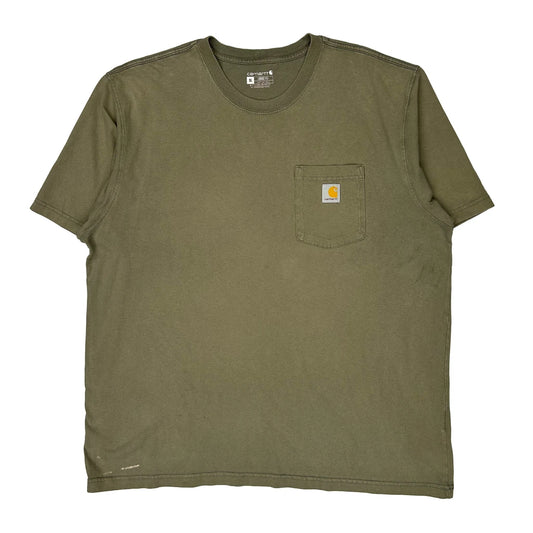 Carhartt T-Shirt - XL Khaki Cotton