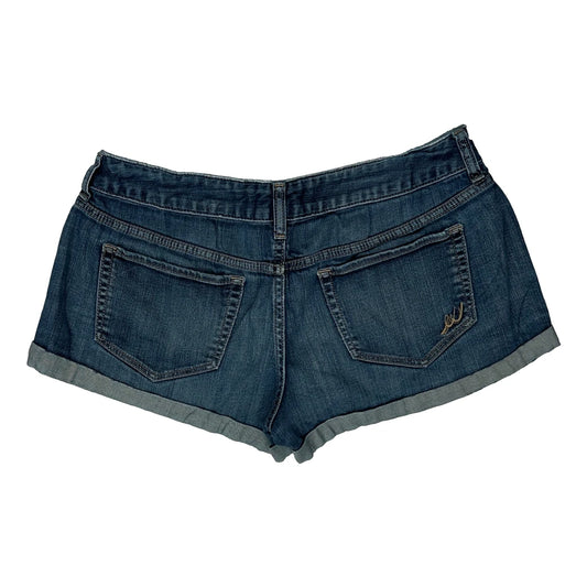 Express Jeans Mini Denim Shorts - 34W UK 12 Blue Denim
