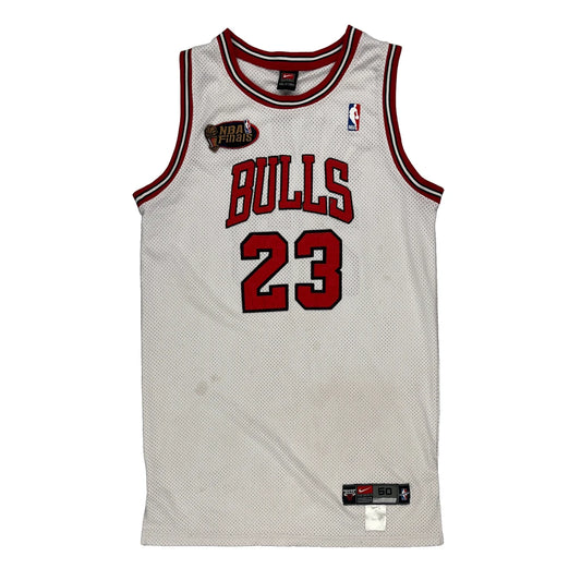 Chicago Bulls Jordan 90s Nike Nba Jersey - Large White Polyester