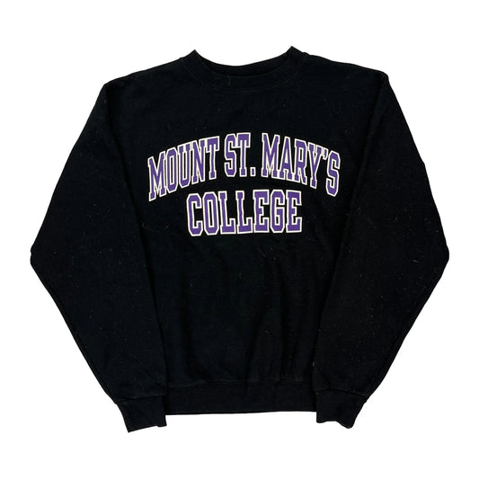 Mount St. Mary'S College Champion College Sweatshirt - Small Black Cotton