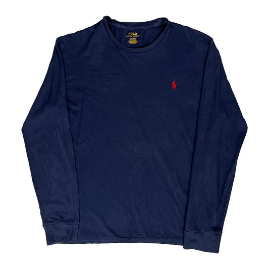 Polo By Ralph Lauren Long Sleeve T-Shirt - Medium Blue Cotton
