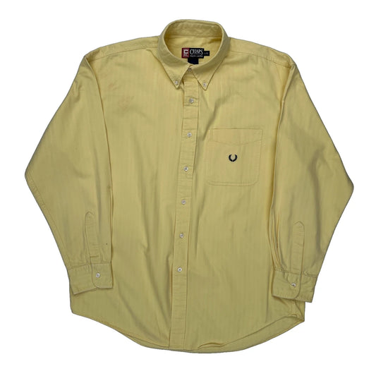 Chaps Ralph Lauren Shirt - Large Yellow Cotton