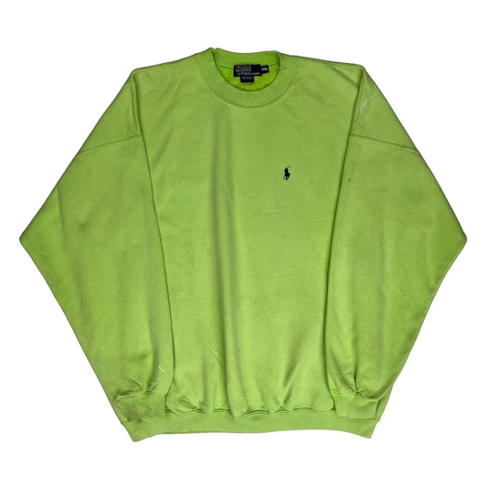 Polo By Ralph Lauren Sweatshirt - 2XL Green Cotton