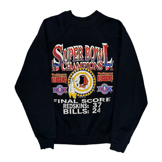 Washington Redskins Tultex Nfl Sweatshirt - Large Black Cotton