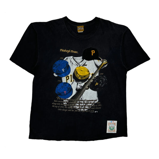 Made In USA, Pittsburgh Pirates Nutmeg Mlb T-Shirt - XL Black Cotton