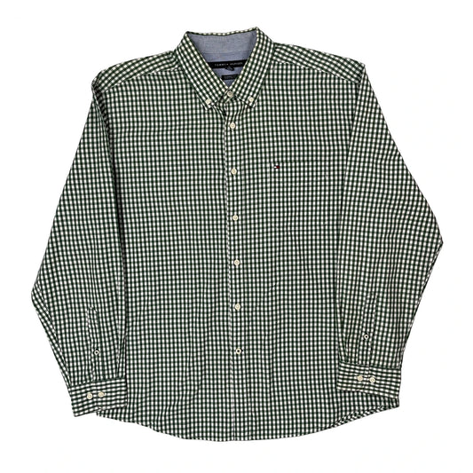 Tommy Hilfiger Checked Shirt - XL Green Cotton