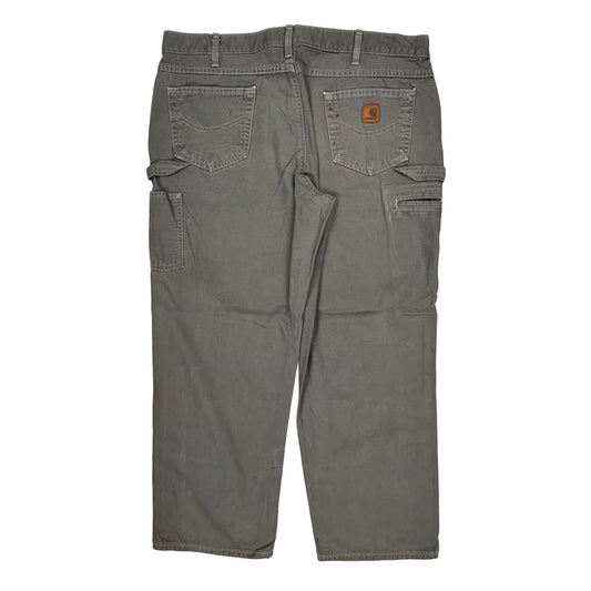Carhartt Carpenter Trousers - 40W 30L Grey Cotton