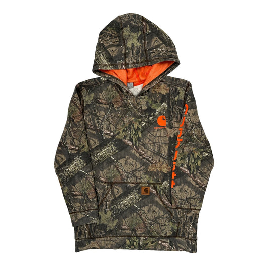 Vintage Age 14-16 Carhartt Camo Hoodie - Large Camo Cotton Blend