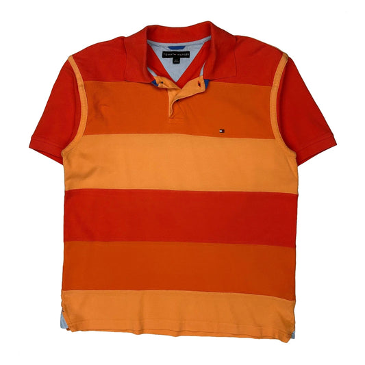Tommy Hilfiger Polo Shirt - Large Orange Cotton