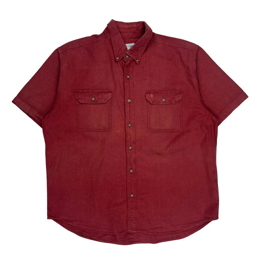 Carhartt Short Sleeve Shirt - 2XL Red Cotton