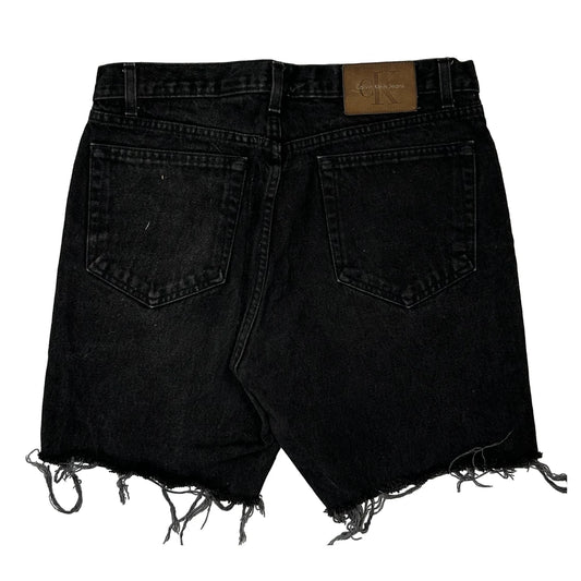 Vintage Calvin Klein Denim Shorts - 32W UK 14 Black Cotton