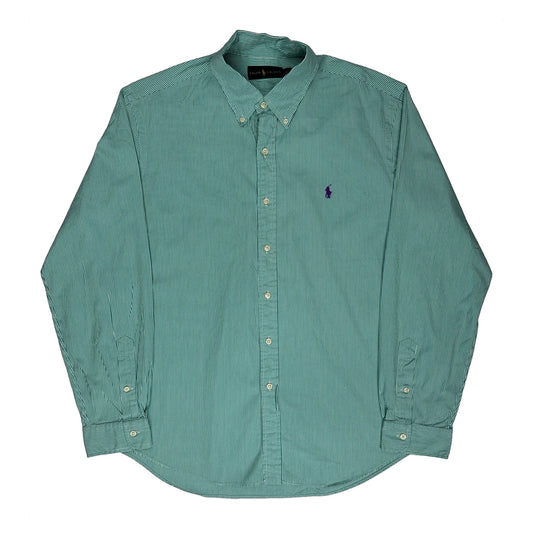 Ralph Lauren Striped Shirt - XL Green Cotton