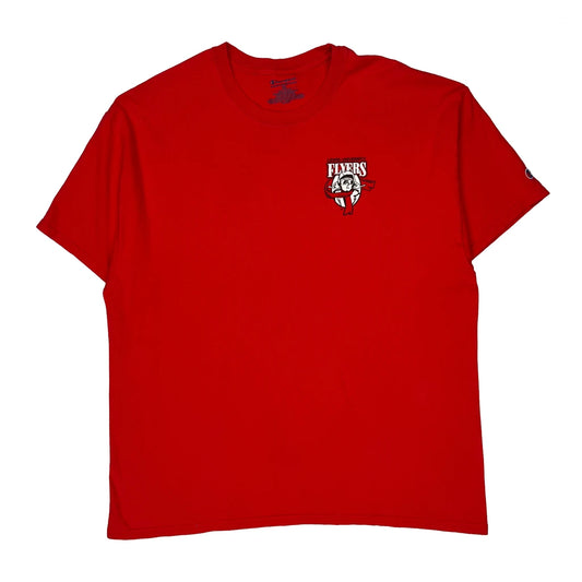 Flyers Champion Graphic T-Shirt - XL Red Cotton