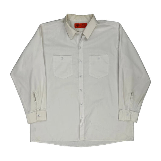 Dickies Shirt - XL White Polyester Blend