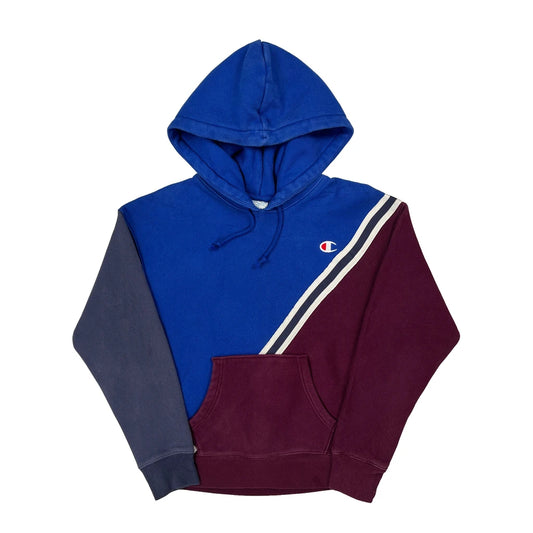 Vintage Reverse Weave Champion Hoodie - Large Blue Cotton