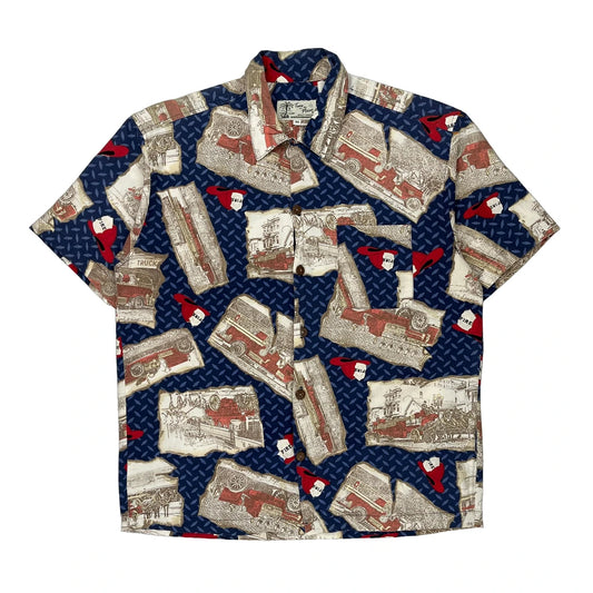 Toes On The Nose Graphic Hawaiian Shirt - Medium Multicoloured Cotton