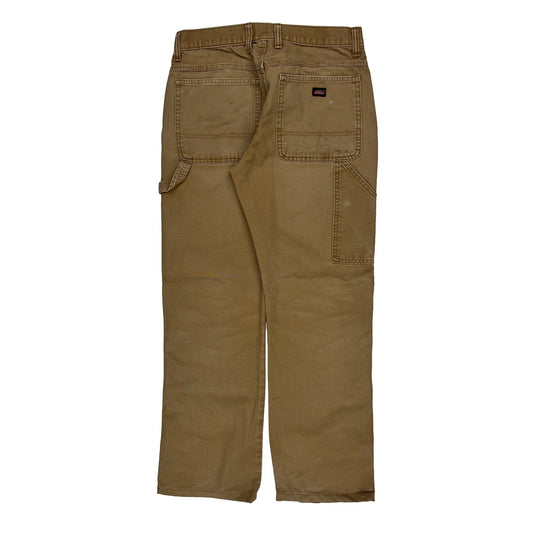 Dickies Carpenter Trousers - 31W 30L Brown Cotton