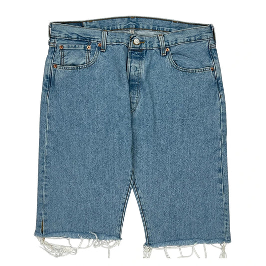 501 Levis Denim Shorts - 38W 14L Light Wash Denim