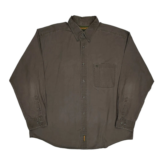 Timberland Shirt - XL Brown Cotton