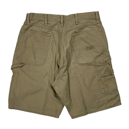 Wrangler Carpenter Shorts - 31W 10L Beige Cotton