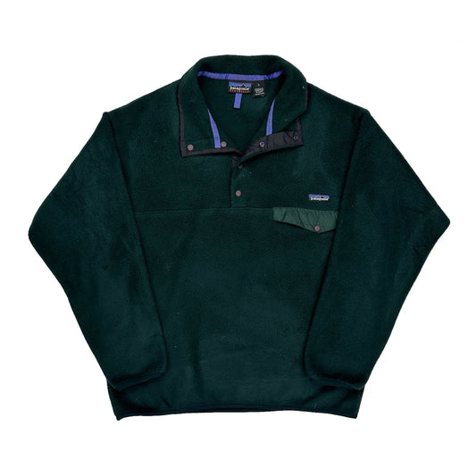 Synchilla Patagonia Snap T Fleece - Large Green Polyester
