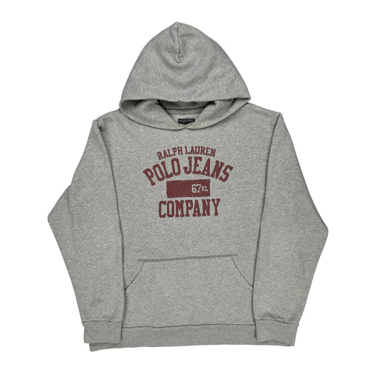 Bit Of Discolour In Collar Ralph Lauren Hoodie - 2XL Grey Cotton Blend