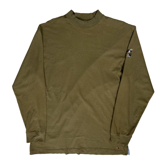 Tommy Hilfiger Long Sleeve T-Shirt - XL Green Cotton