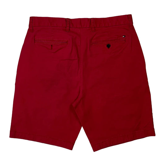 Tommy Hilfiger Chino Shorts - 33W 9L Red Cotton