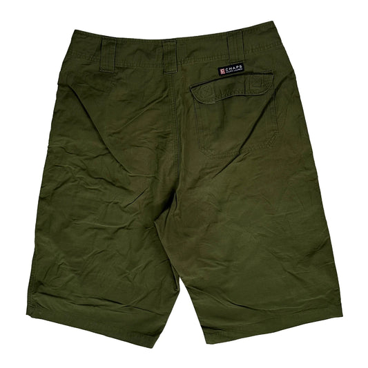 Chaps Ralph Lauren Cargo Shorts - 31W 10L Green Cotton Blend